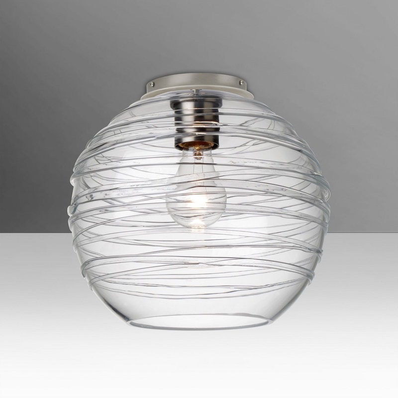 Besa 462761C-EDIL-SN Besa Wave 10 Ceiling LED Ceiling Mount Satin Nickel