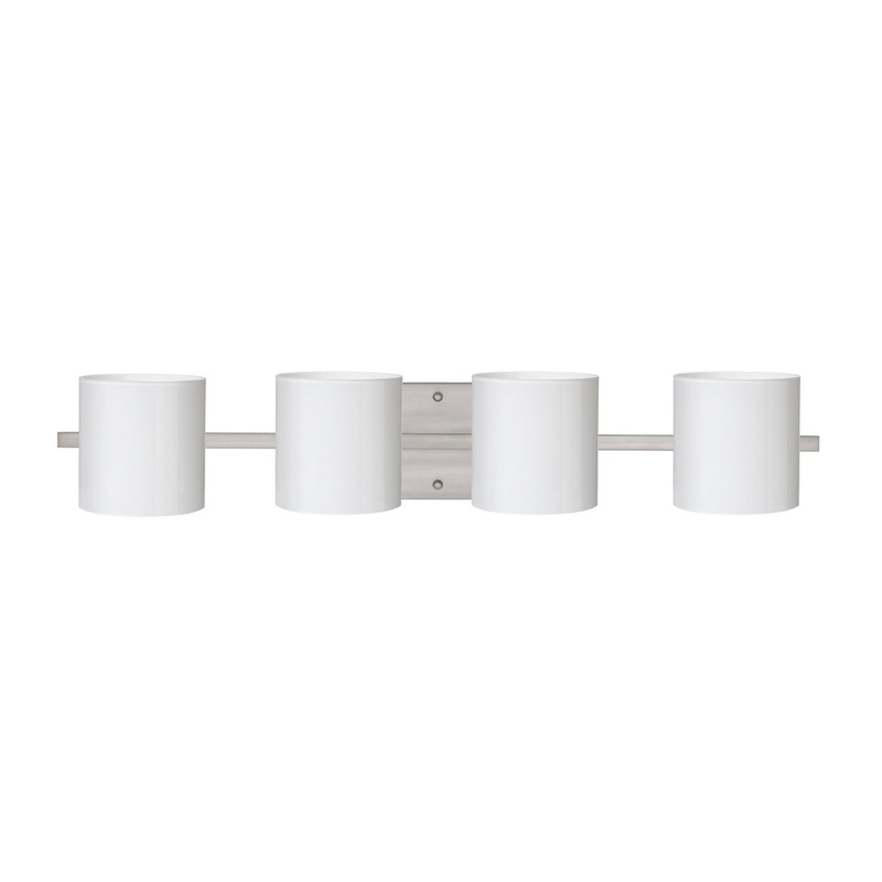 Besa 4WS-718006-SN Pogo Four Light Wall Sconce Satin Nickel (Discontinued)