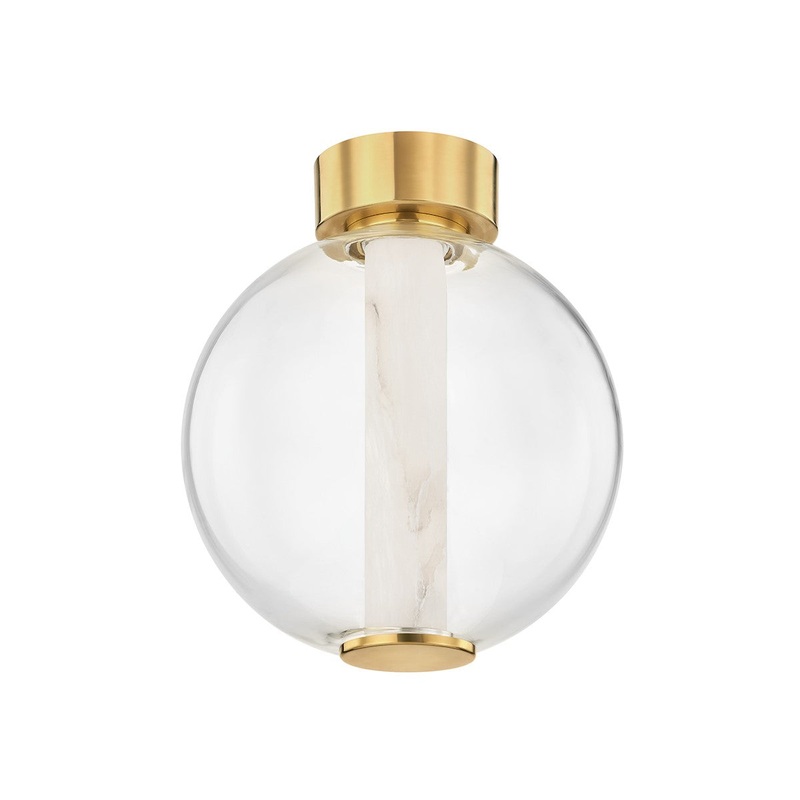 Corbett Lighting 432-01-VB Pietra LED Flush Mount Vintage Brass