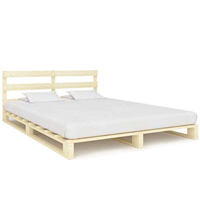 FAMIROSA Giroletto in Pallet di Legno Massello di Pino 180×200 cm