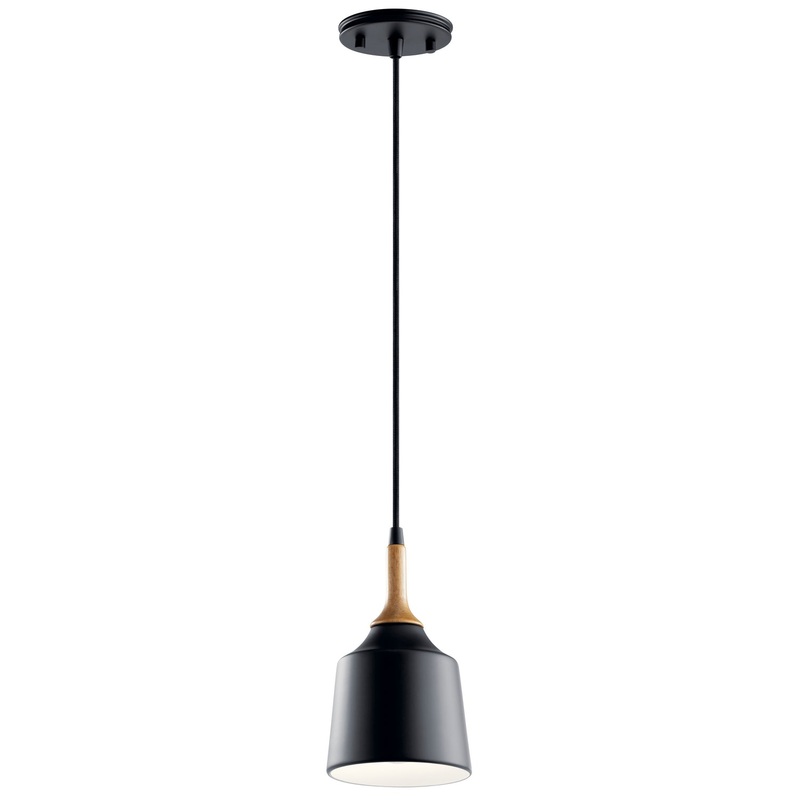 Kichler 43682BK One Light Mini Pendant, Black