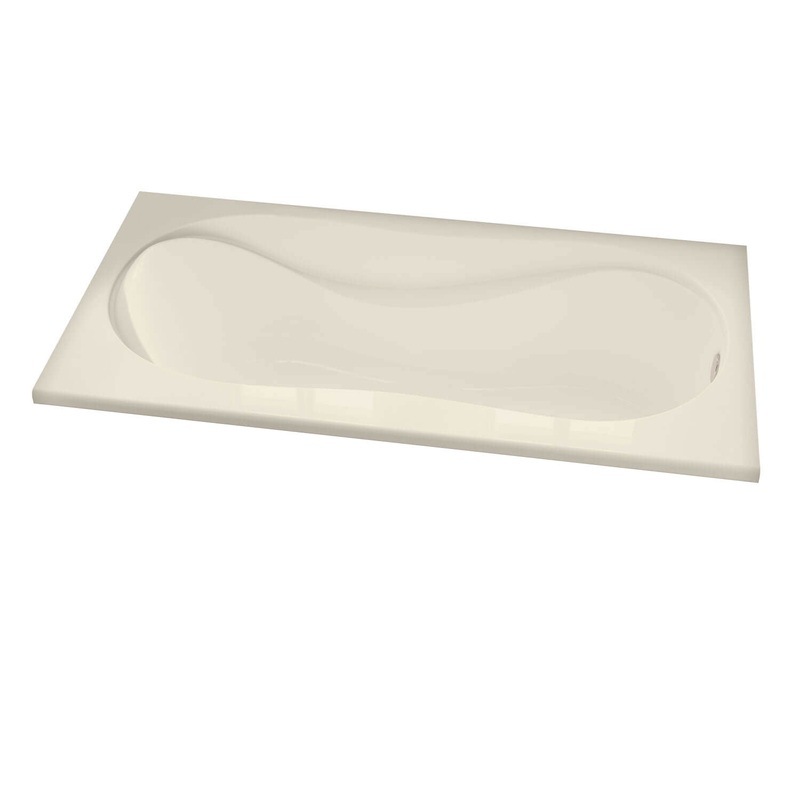 MAAX 102722-000-004-000 Cocoon 6032 Acrylic Drop-in End Drain Bathtub in Bone