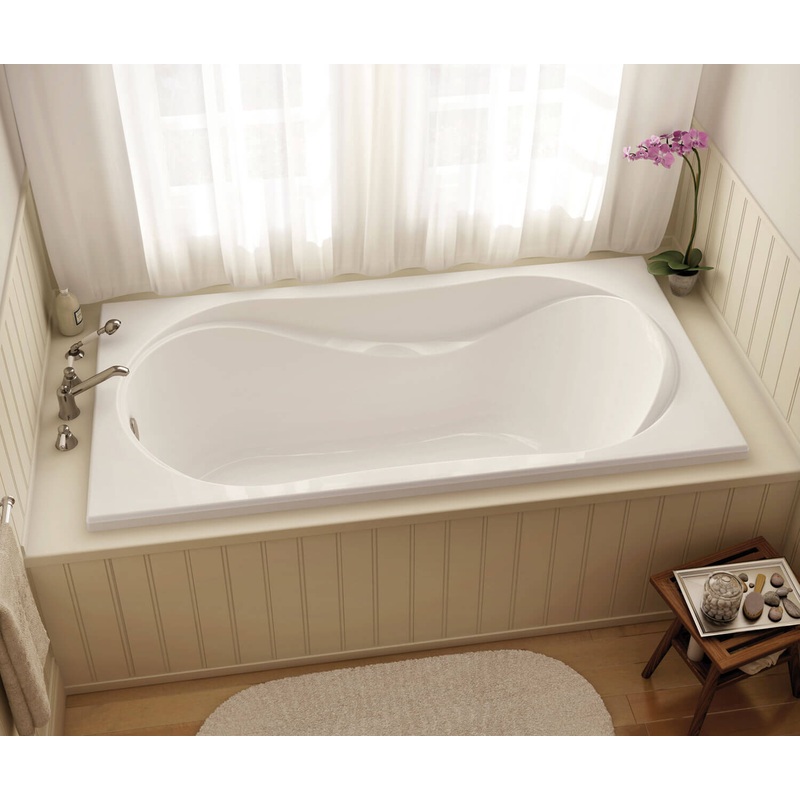 MAAX 102722-108-001-000 Cocoon 6032 Acrylic Drop-in End Drain Aerosens Bathtub in White