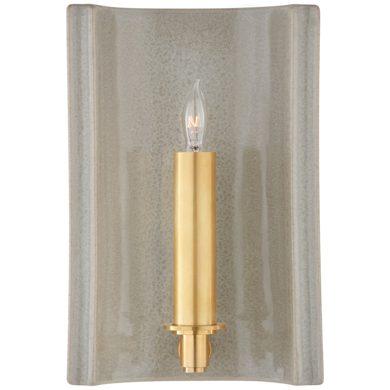 One Light Wall Sconce from the Leeds Collection in Shellish Gray Finish by Visual Comfort Signature