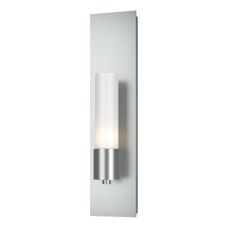 Pillar 1-Light Sconce Vintage Platinum Opal Glass (GG)