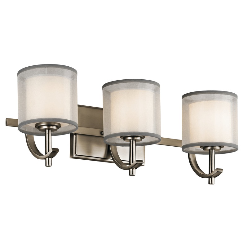 Three Light Bath from the Tallie Collection in Antique Pewter Finish by Kichler
