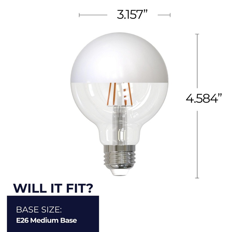 5 Watt G25 Half White, 400  Lumens, E26 base, 120 Volt Light Bulb by Bulbrite