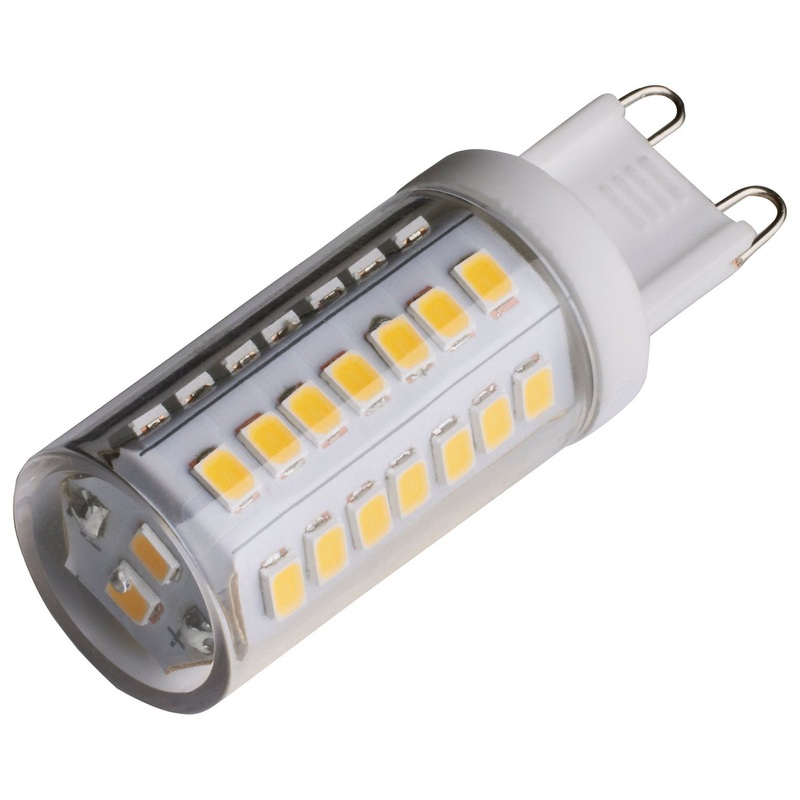 5 Watt G9 LED – Clear – 5000K – T4 Shape – 120 Volt Light Bulb by Satco