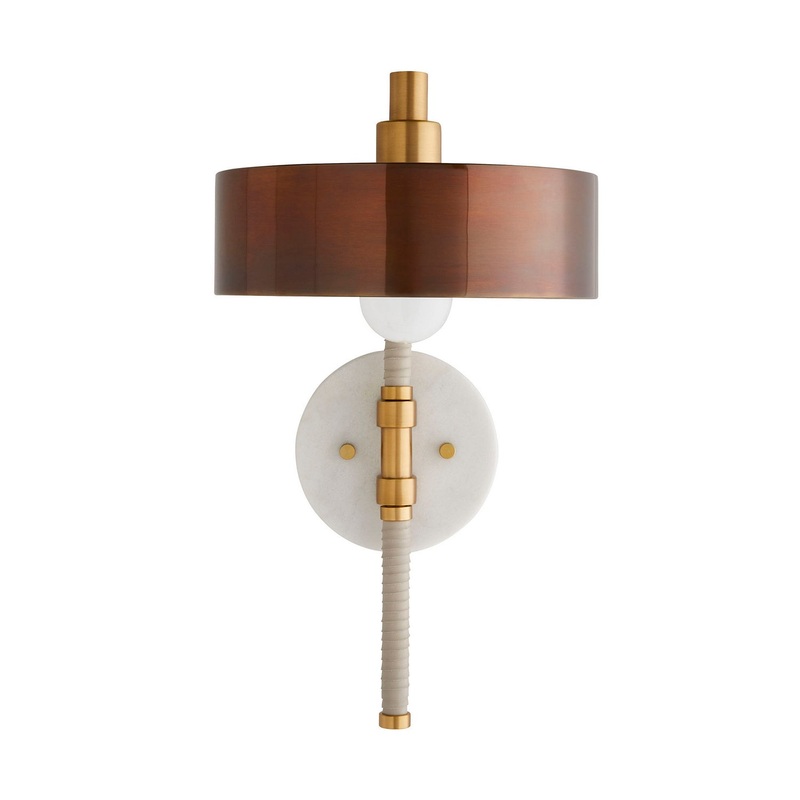 Arteriors 49176 Aaron One Light Wall Sconce Heritage Brass