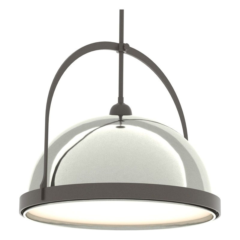 Atlas Large Pendant Dark Smoke Sterling