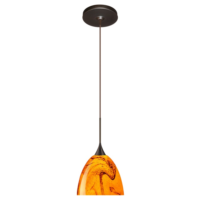 Besa 1XP-7570HB-BR Sasha One Light Pendant Bronze (Discontinued)