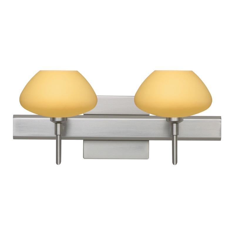 Besa 2SW-5410VM-SN-SQ Peri Two Light Wall Sconce Satin Nickel