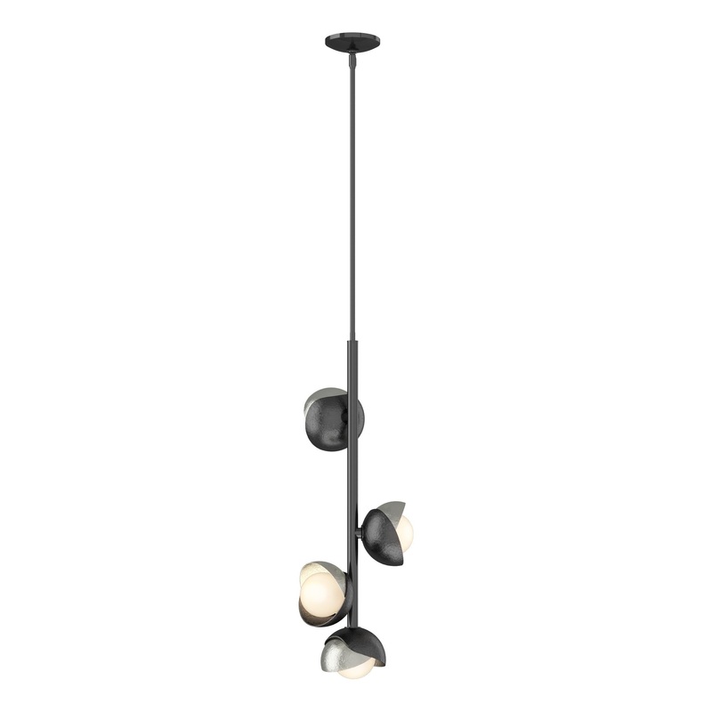 Brooklyn 4-Light Double Shade Vertical Pendant Ink Sterling