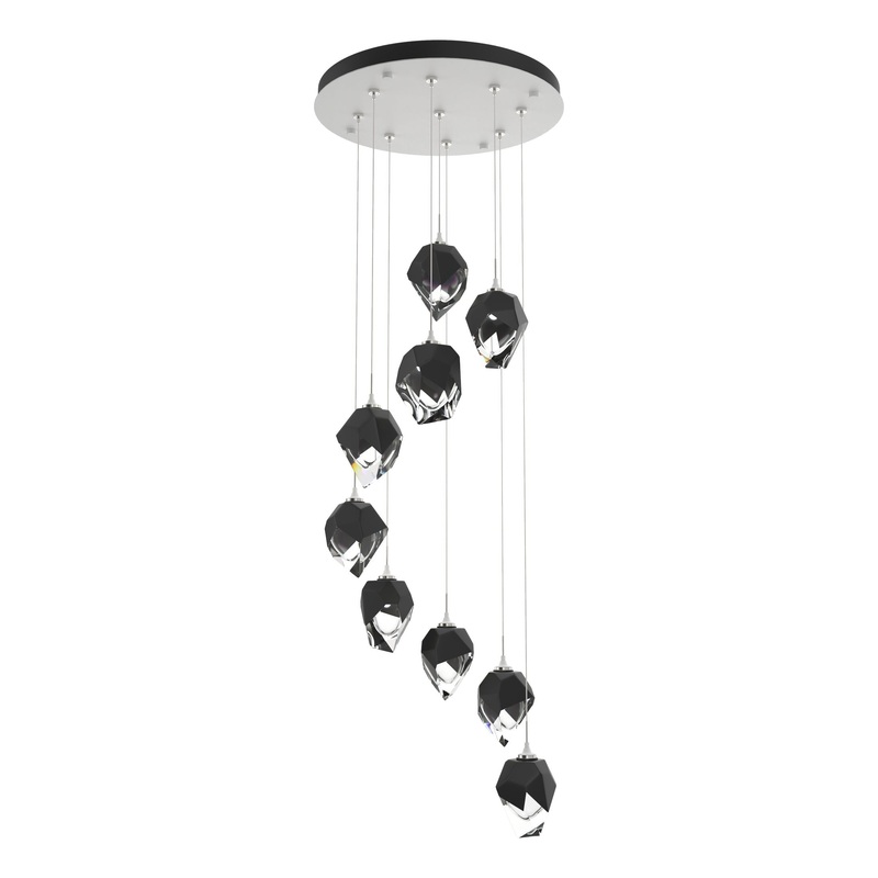 Chrysalis 9-Light Small Crystal Pendant White Black Crystal (BP)