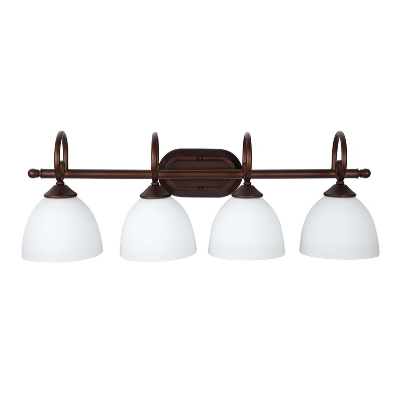 Craftmade 25304-OLB-WG Raleigh Four Light Vanity Oiled Bronze (Discontinued)