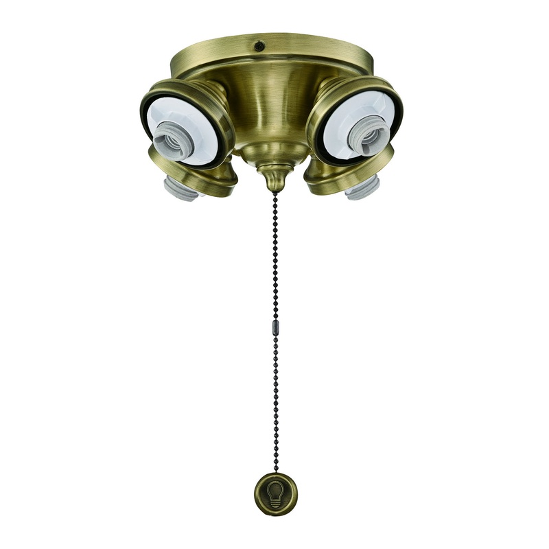 Fanimation F8AB Fitters Four Light Fitter Antique Brass (Discontinued)