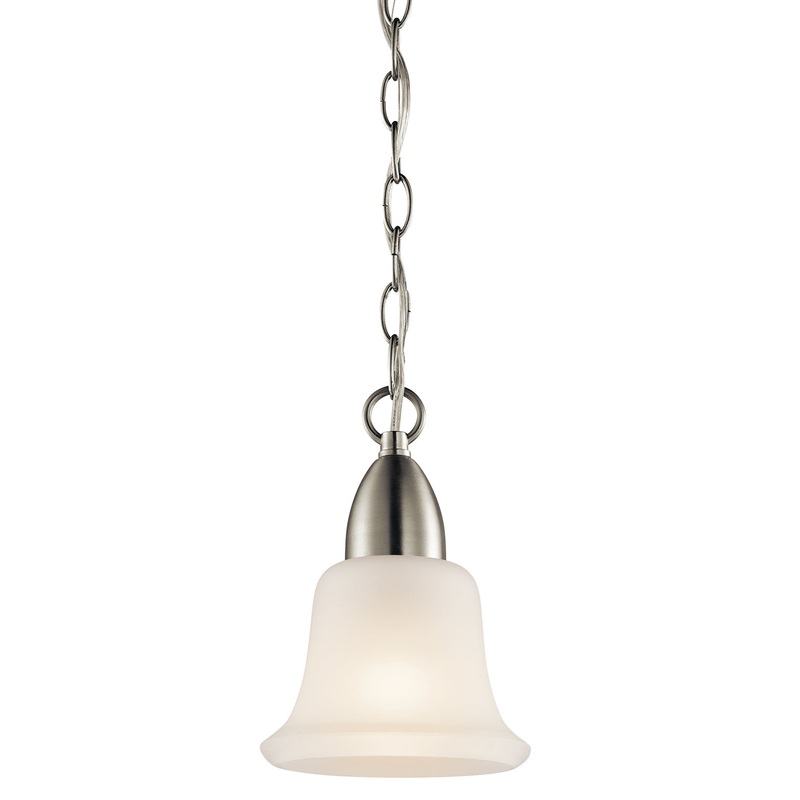 Kichler 42880NI One Light Mini Pendant, Brushed Nickel