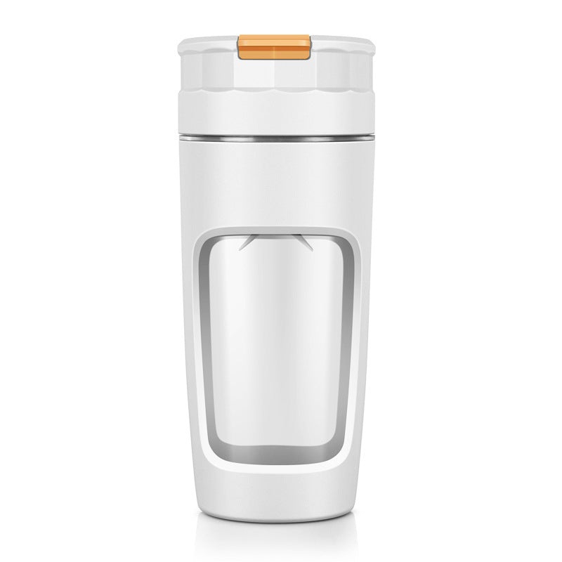 Large 600ML Portable Blender – USB-C Rechargeable Smoothie Maker with 4 Stainless Steel Blades(white)