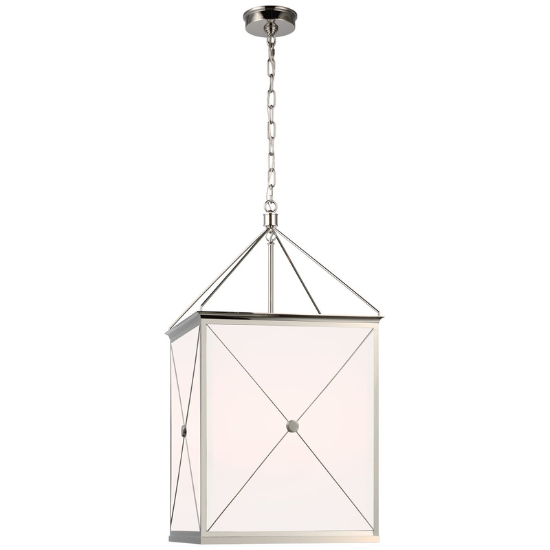 LED Lantern from the Rossi Collection in Polished Nickel Finish by Visual Comfort Signature
