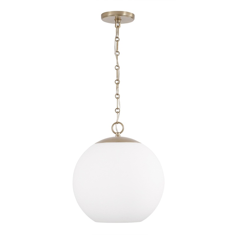 One Light Pendant from the Cleo Collection in Matte Brass Finish by Capital Lighting