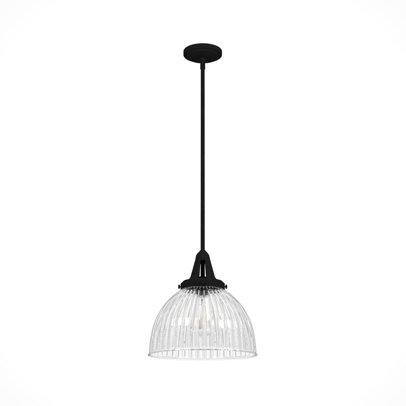 One Light Pendant from the Cypress Grove Collection in Natural Black Iron Finish by Hunter