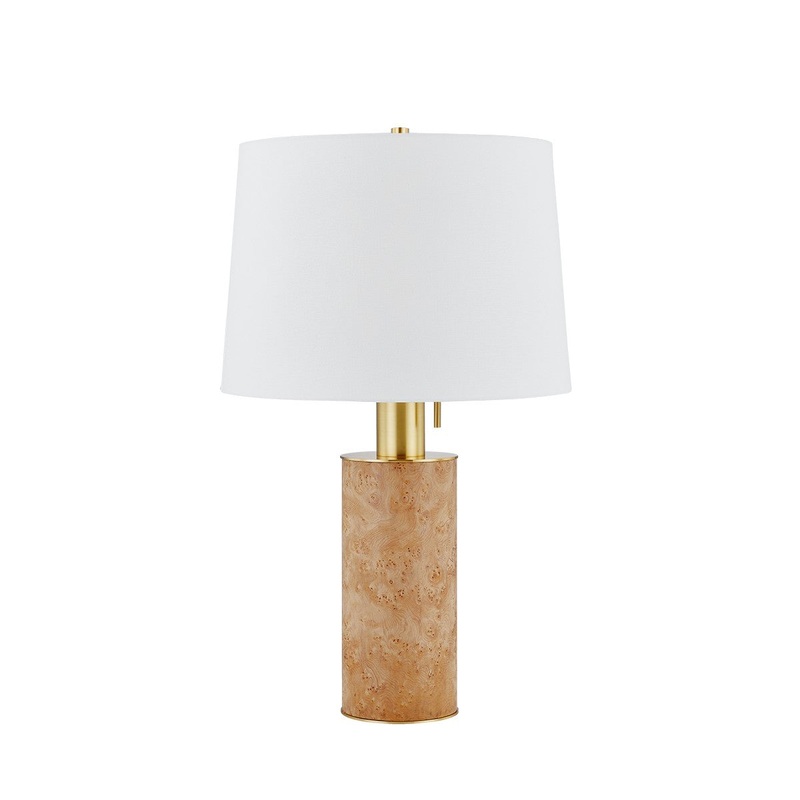 One Light Table Lamp from the Clarissa Collection in Aged Brass Finish by Mitzi