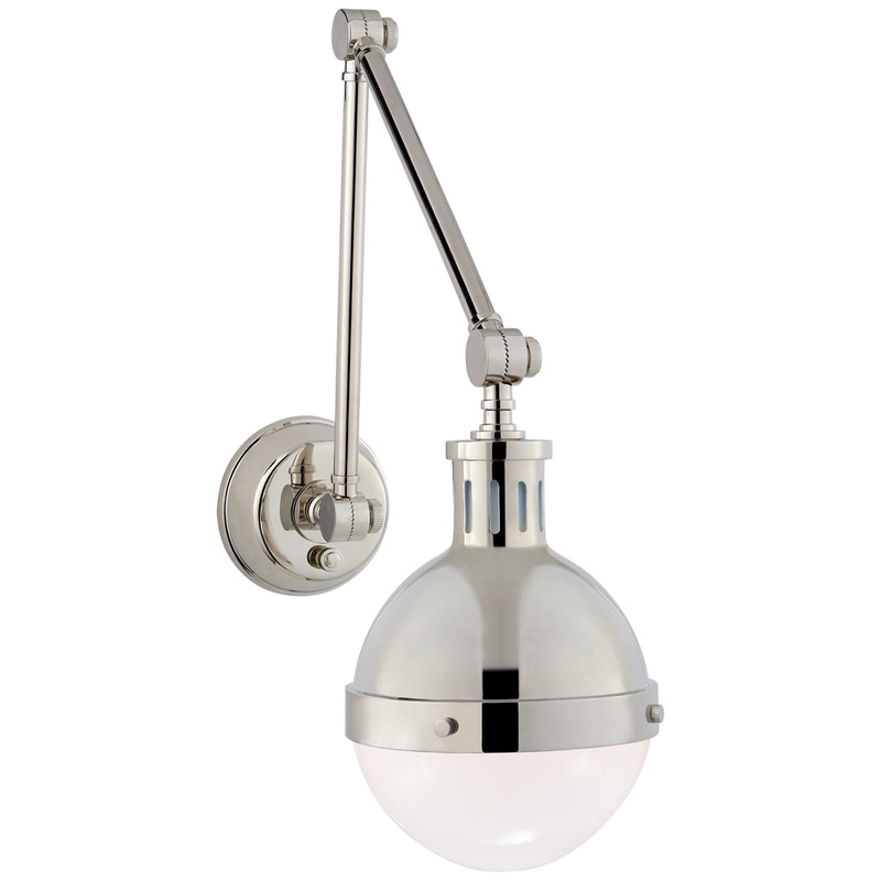 One Light Wall Sconce from the Hicks Collection in Polished Nickel Finish by Visual Comfort Signature