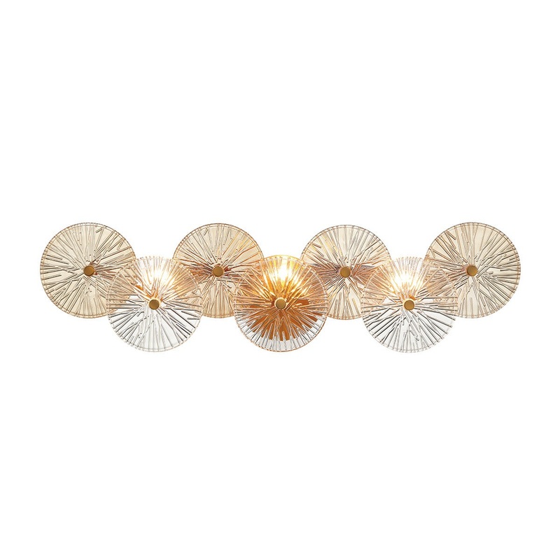 Three Light Vanity from the Sue-Anne Collection in Brass Finish by Eurofase