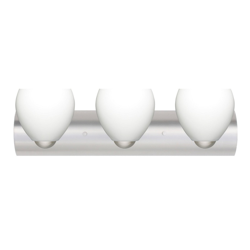 Three Light Wall Sconce from the Bolla Collection in Satin Nickel Finish by Besa
