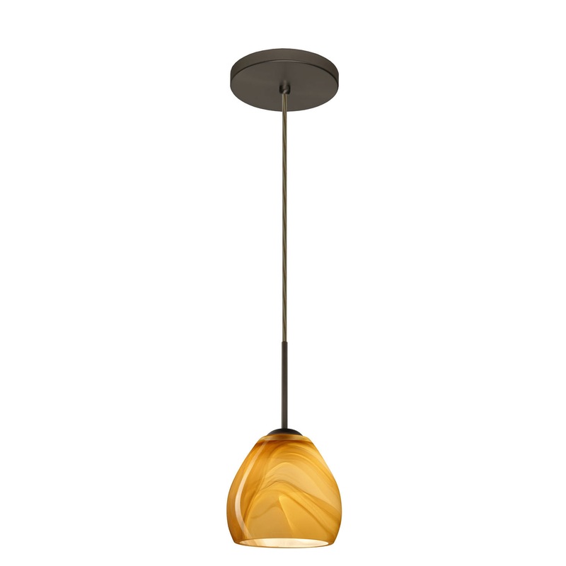 Besa 1BT-4122HN-BR Bolla One Light Pendant Bronze