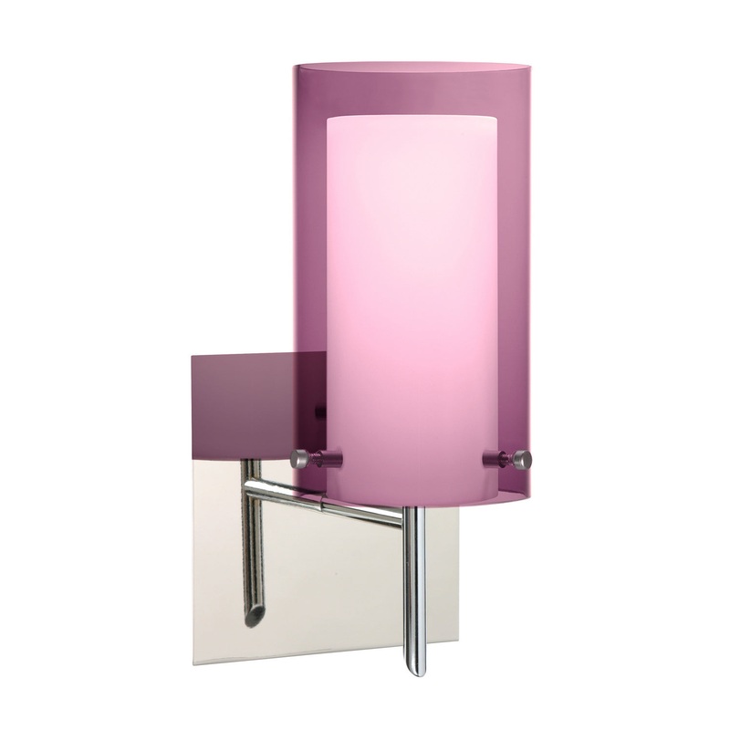 Besa 1SW-A44007-CR-SQ Pahu One Light Wall Sconce Chrome