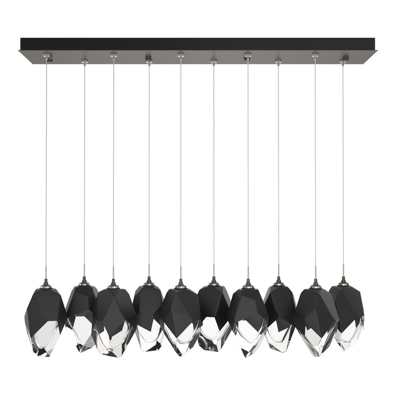 Chrysalis 10-Light Large Crystal Pendant Dark Smoke Black Crystal (BP)