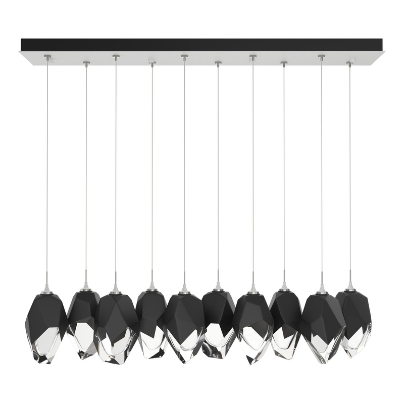 Chrysalis 10-Light Large Crystal Pendant White Black Crystal (BP)