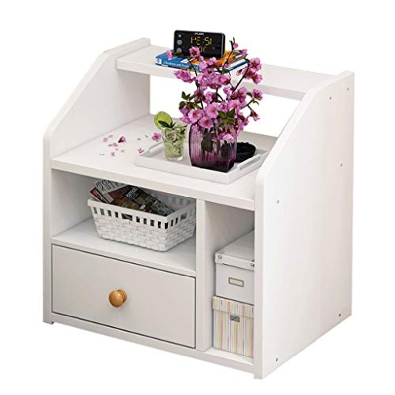 Comodini Decorazione Semplice Household Addensare Soggiorno da Terra Bagno di pompaggio Corridoio Camera dell’Assemblea Multifunzione Studio Locker MUMUJIN (Color : White)