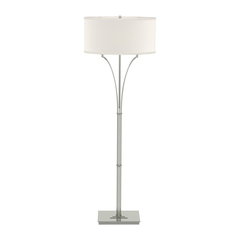 Contemporary Formae Floor Lamp Sterling Flax Shade (SE)