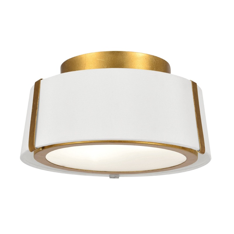 Crystorama FUL-903-GA Fulton Two Light Semi Flush Mount Antique Gold