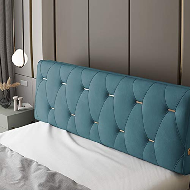 HJWMM Cuscini Testiera da Letto, Elegante Morbido Cuscino da Lettura Bassa Saturazione del Colore Elegante Bellissimo for Letto Singolo Letto Matrimoniale ( Color : Gray blue , Size : 180x60x10cm )