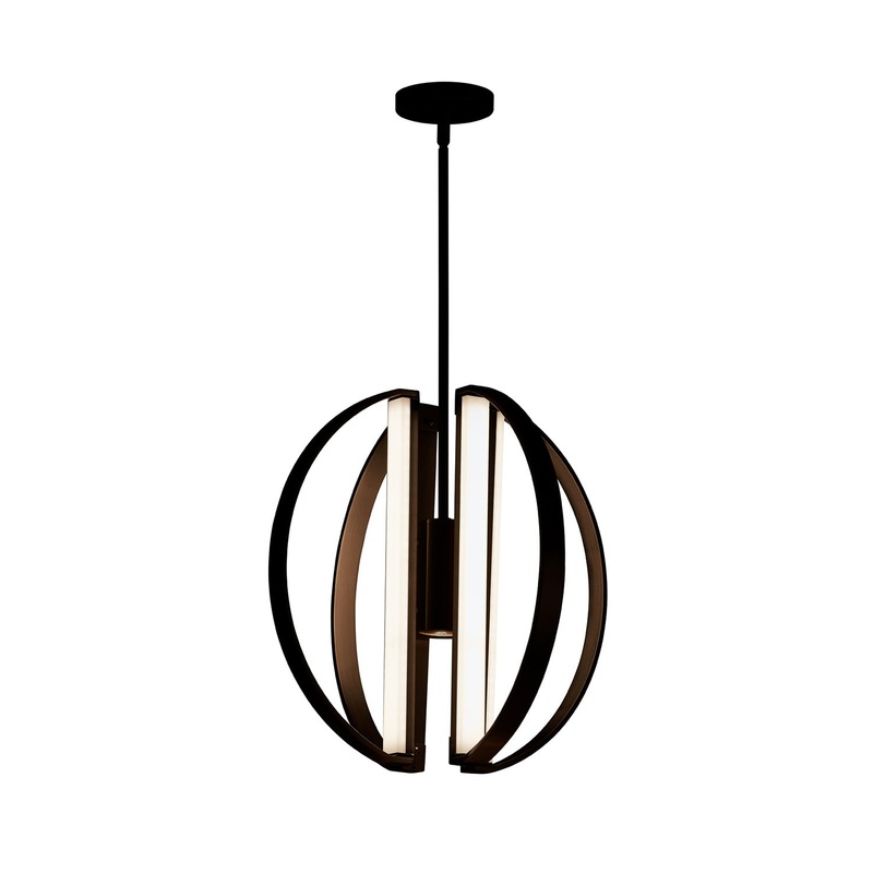 LED Chandelier from the Liv Collection in Matte Black Finish by Justice Designs