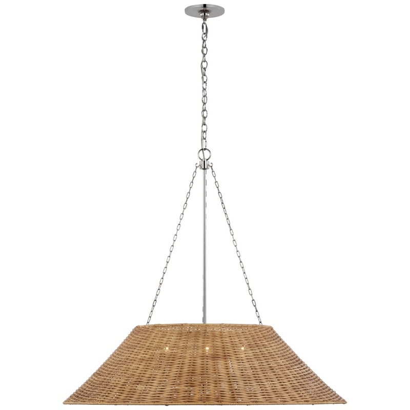 LED Pendant from the Corinne Collection in Polished Nickel Finish by Visual Comfort Signature