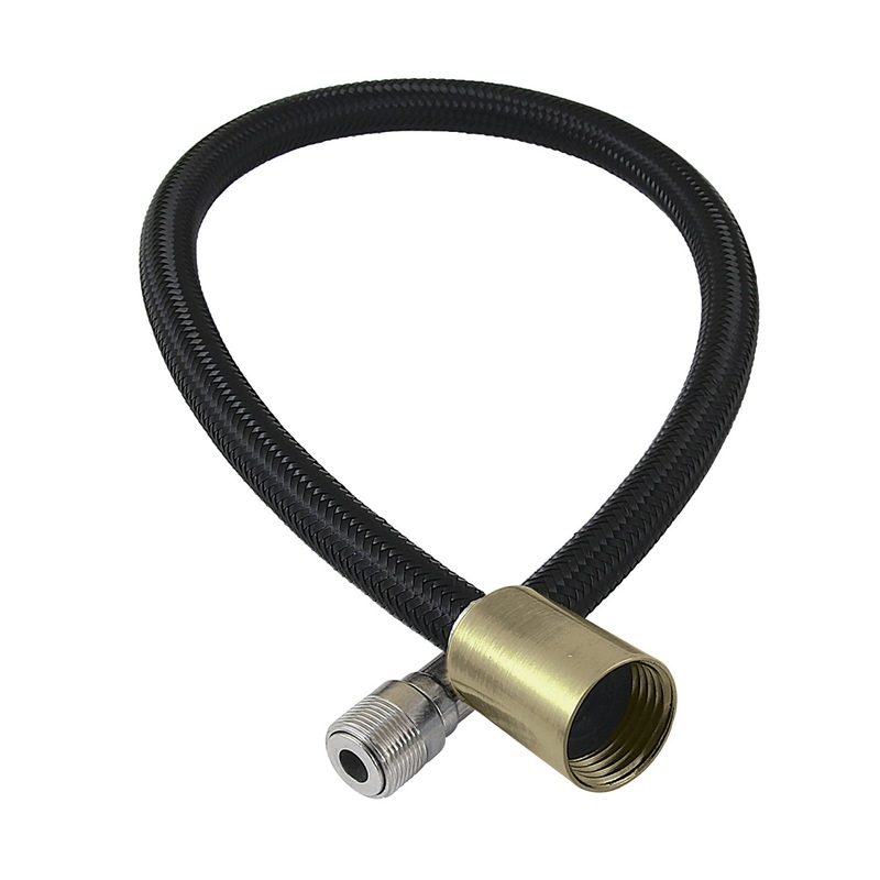 LSSPRHOSE203AB 20-Inch Braided Pull Down Kitchen Faucet Spray Hose, Antique Brass