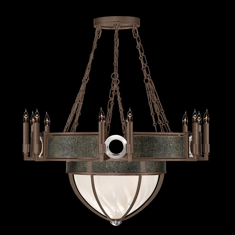 Mirage 35.75″W Round Chandelier Bronze/Nickel/Black Knight