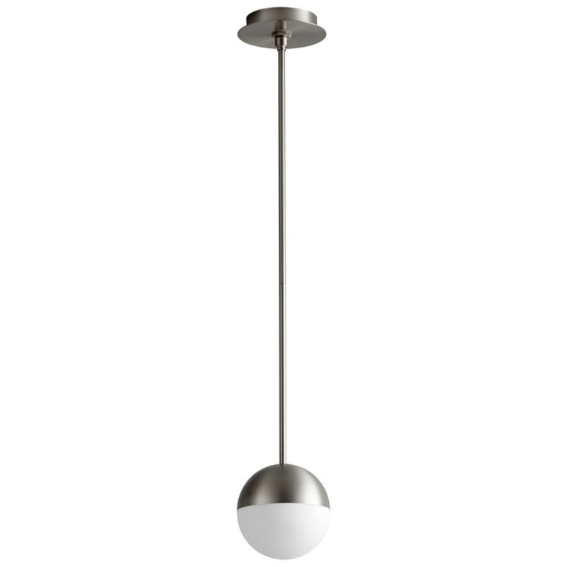 Mondo Single-Light 6″ Globe Pendant – Satin Nickel