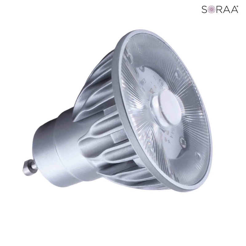 SORAA 7.5W LED MR16 3000K VIVID 25 120V GU10 DIM Light Bulb by Bulbrite