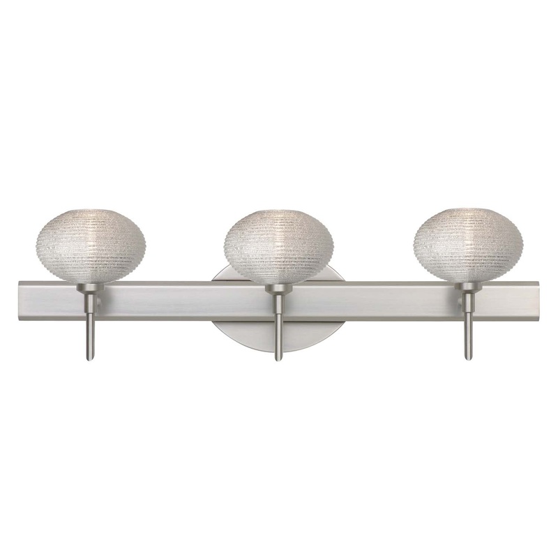 Three Light Wall Sconce from the Lasso Collection in Satin Nickel Finish by Besa
