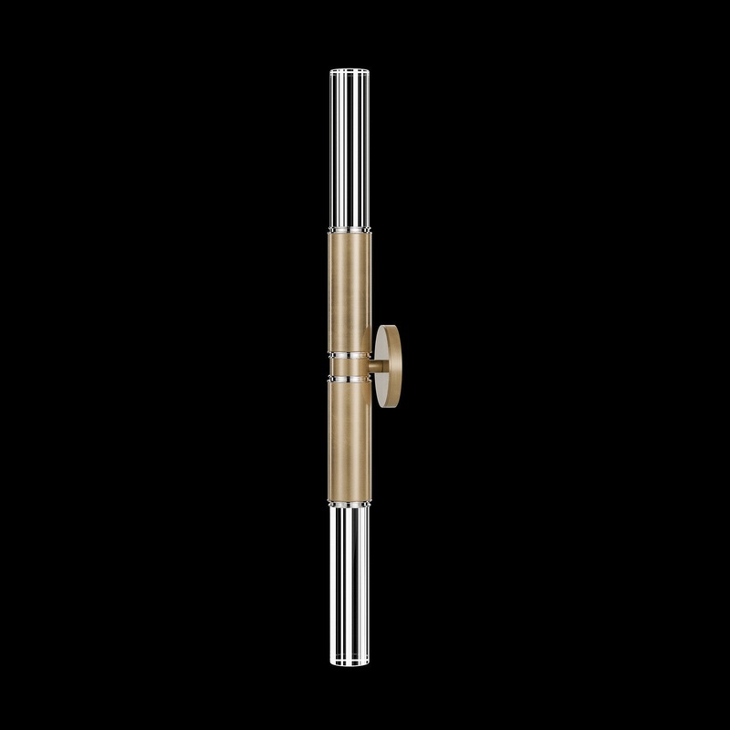 Antonia 34″H Sconce Gold Leaf/Nickel/No Skin