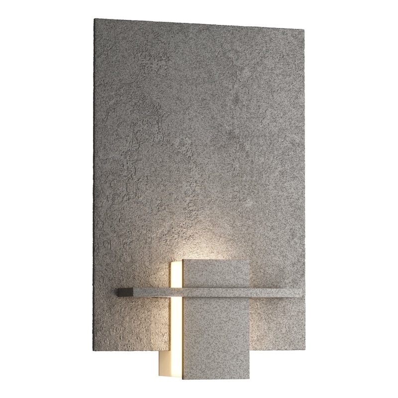 Aperture Sconce Natural Iron White Art Glass (BB)