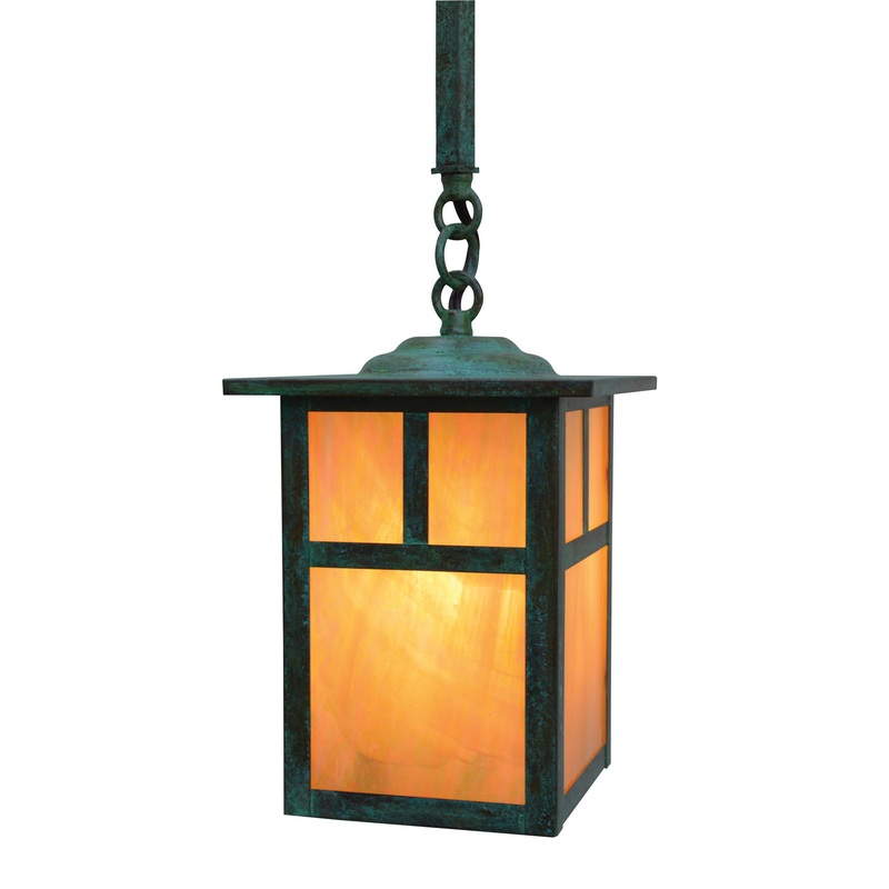 Arroyo MSH-6TGW-VP Mission One Light Pendant Verdigris Patina