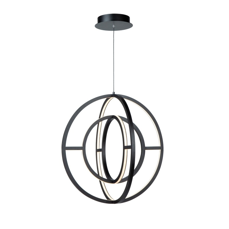 Celestial Double Orb Chandelier – Matte Black / 22.00