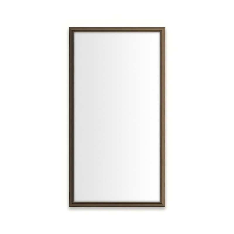 Medicine Cabinet Main Line 16 x 30 Inch 1 Doors Framed Mirror Brushed Bronze Flat Top Rosemont Frame Slow Close Hinges 4 Inch