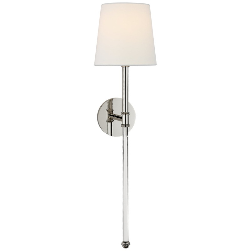 One Light Wall Sconce from the Camille Collection in Polished Nickel Finish by Visual Comfort Signature